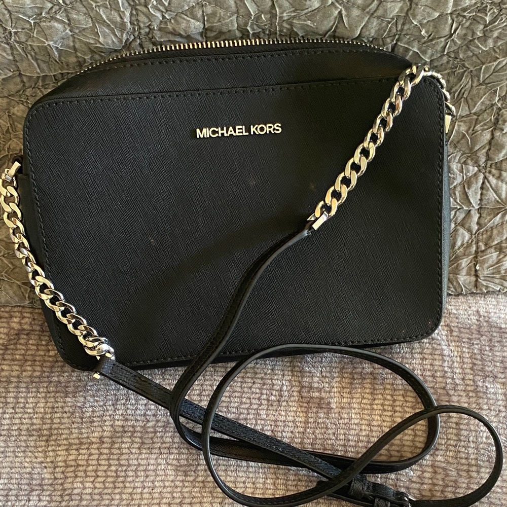 Michael Kors Black Crossbody Bag with Chain Strap